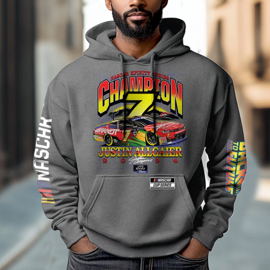 

Justin Allgaier 2024 Official NASCAR Xfinity Series Champion Hoodie
