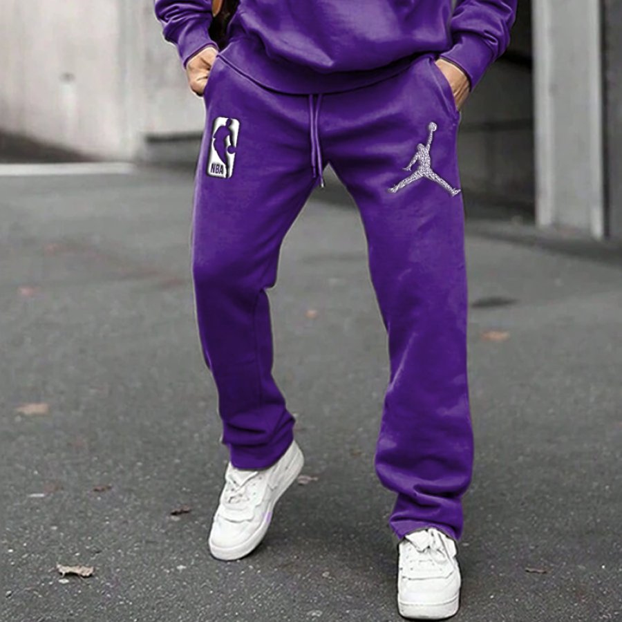 

Unisex Jumpman Printed Casual Purple Sweatpants