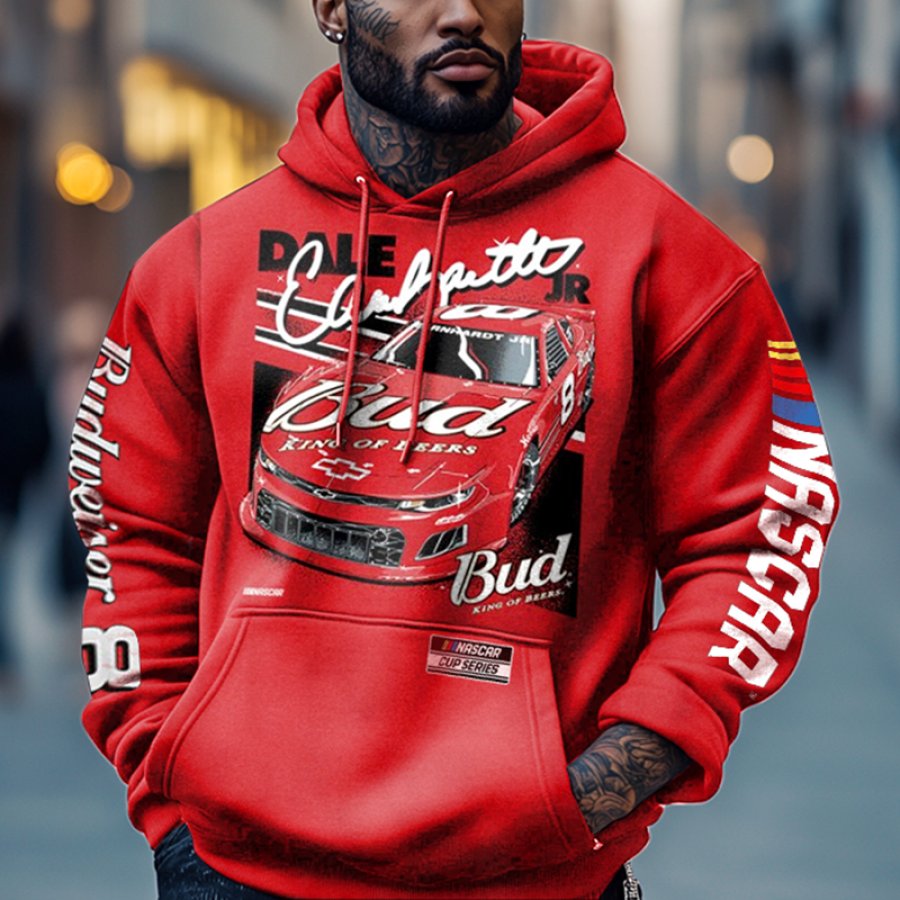 

Men's Dale Earnhardt Jr #8 Budweiser Red Hoodie