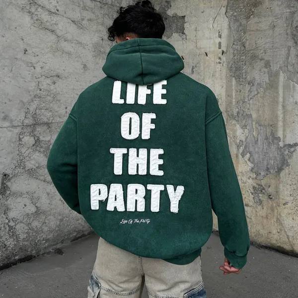Unisex Applique Slouchy Hoodie - Wayrates.com 