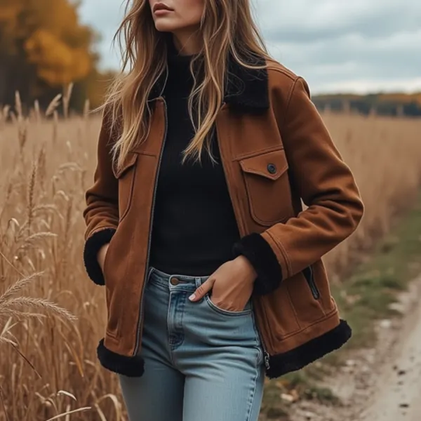 Women's New Casual Wool Vintage Jacket Coat - Spiretime.com 
