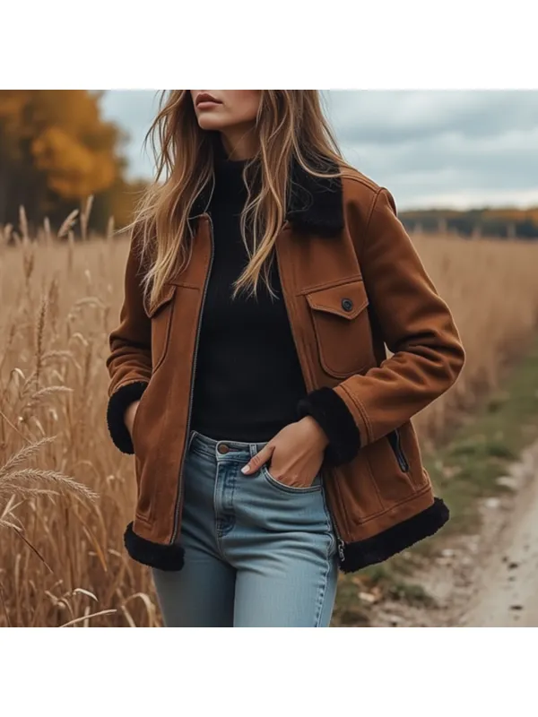 Women's New Casual Wool Vintage Jacket Coat - Ootdmw.com 