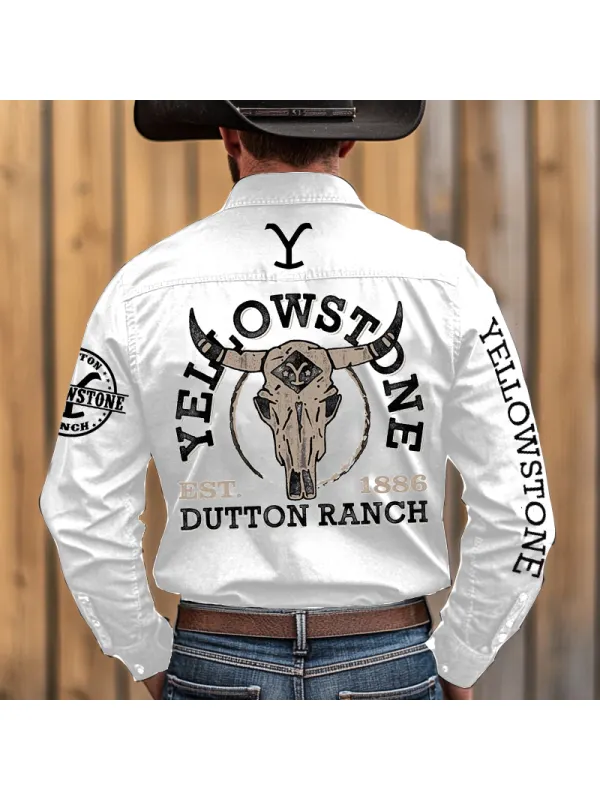 Men's Western Print Shirt - Aptkoi.com 