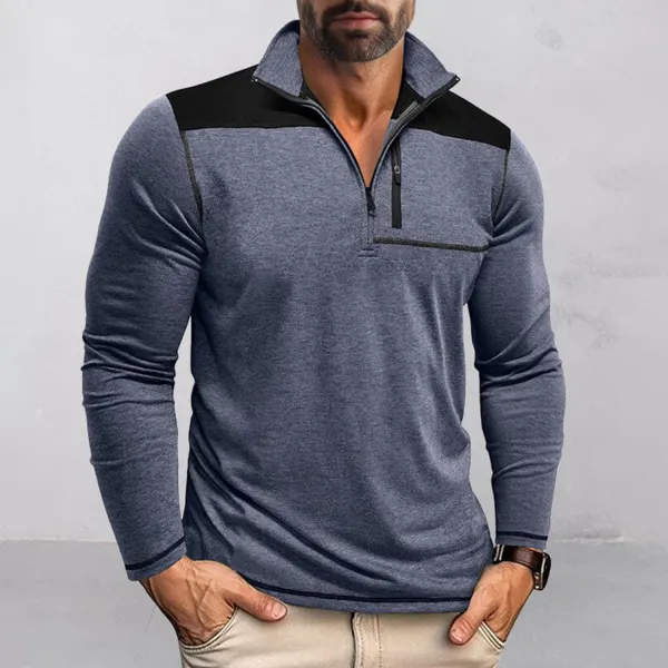 Men's Zipper Design T-shirt - Mobilittle.com 