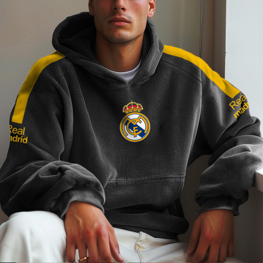 

Unisex Vintage Football Print Casual Oversized Hoodie