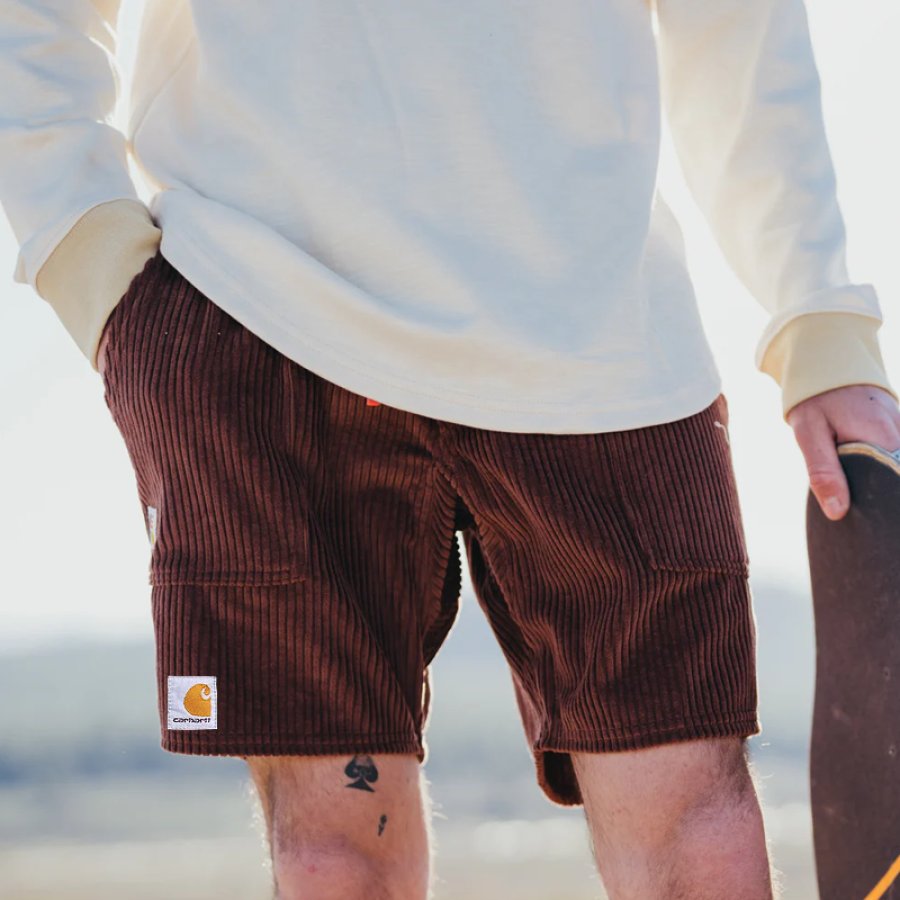 

Men's Skateboard Surfing Shorts Vintage Fishing Waffle Summer Daily Pockets Wine Red Shorts