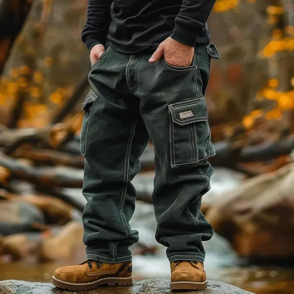 Men's Loose Multi-pocket Vintage Outdoor Work Trousers - Wayrates.com 