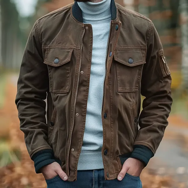 Men's Vintage Pocket Casual Jacket - Anurvogel.com 