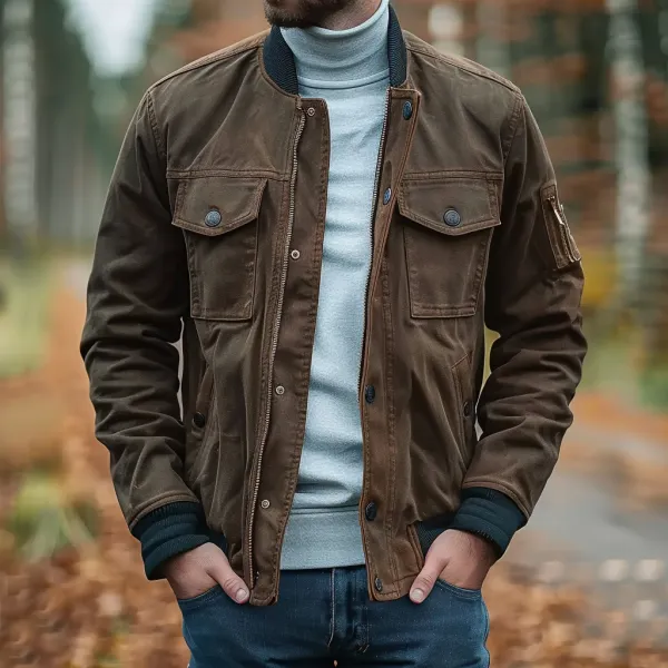 Men's Vintage Multi-Pocket Casual Jacket - Anurvogel.com 