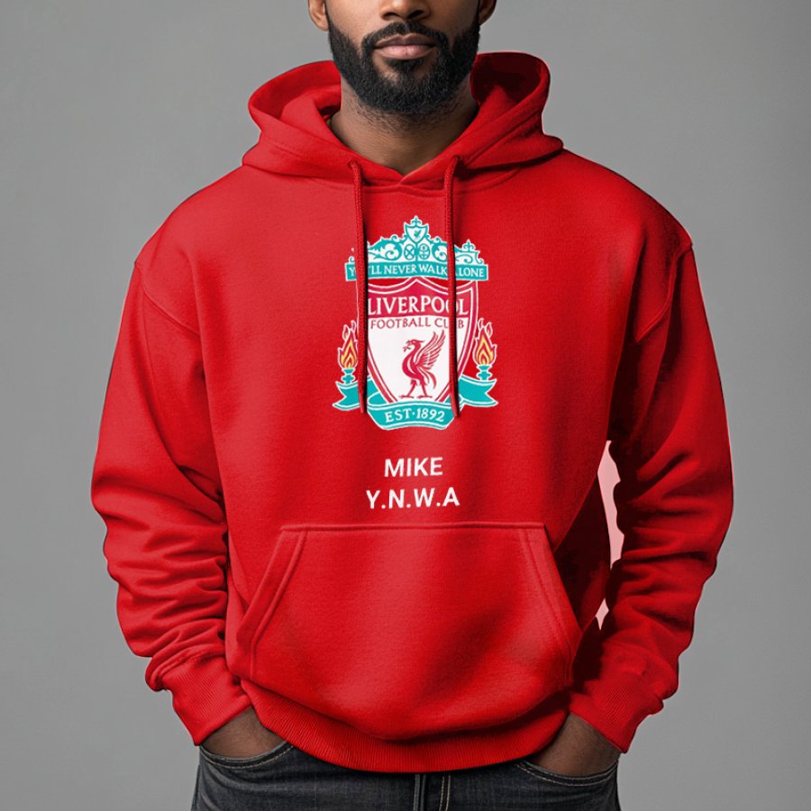 

Unisex Football Match Printed Long Sleeved Hooded