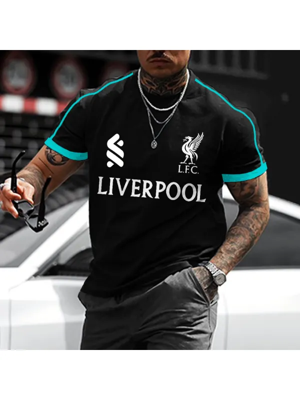Men's Football Team Casual Print Slim Fit T-Shirt - Shopyiyistories.com 