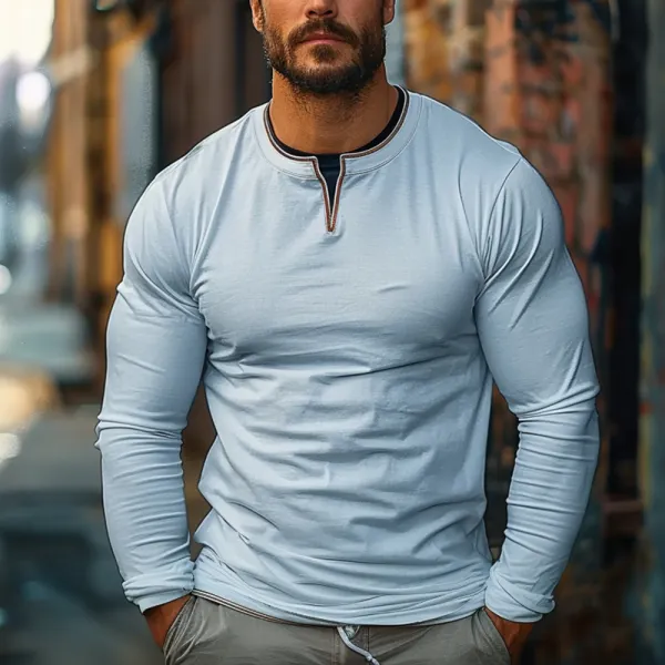 Men's Casual Long Sleeve T-shirt - Anurvogel.com 