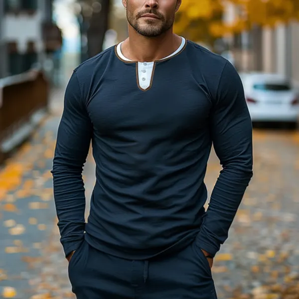 Men's Casual Long Sleeve T-Shirt - Anurvogel.com 