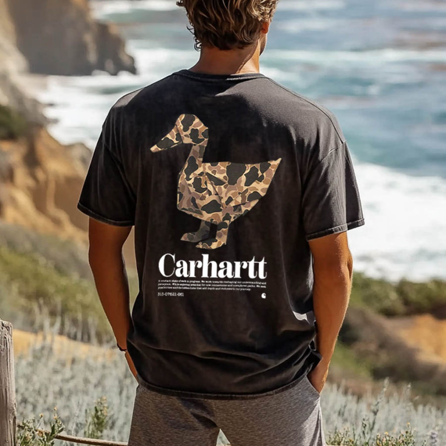 

Men's Carhartt Vintage Fold Duck Washed Print Crew Neck Short Sleeve T-shirt