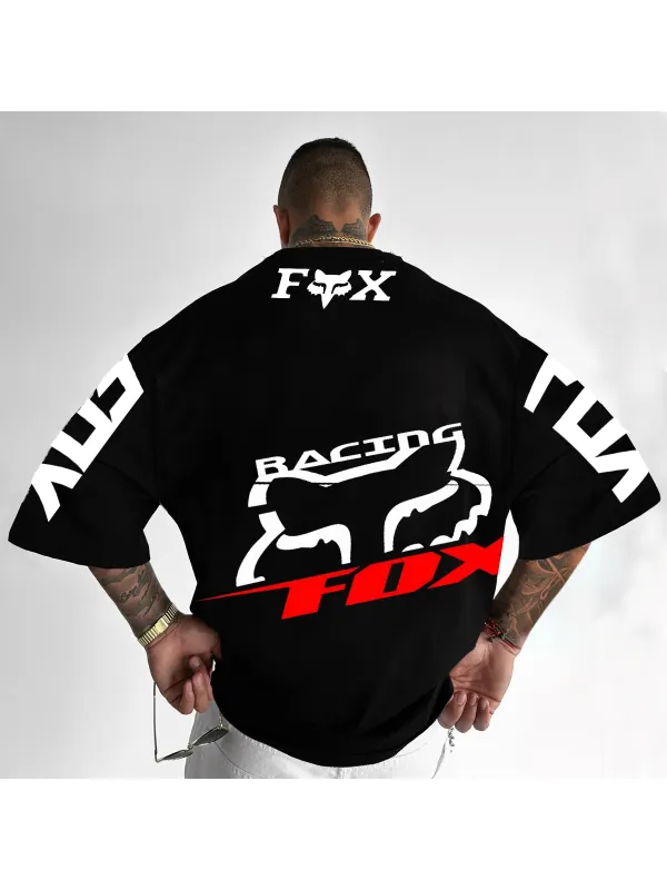 Oversize Racing Print Unisex T-shirt - Aptkoi.com 
