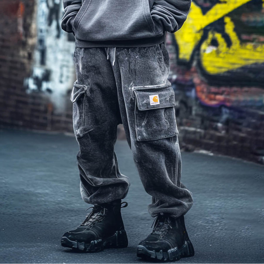 

Men's Carhartt Vintage Distressed Multi-Pocket Drawstring Loose Cargo Sweatpants