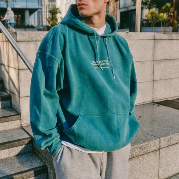Universal Vintage Letter Print Oversized Hoodie - Anurvogel.com 