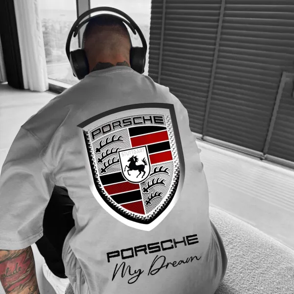 Casual Racing Dreams Print Universal T-Shirt - Ootdyouth.com 