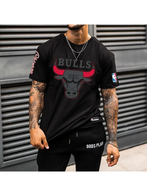 Fashionable Casual Basketball Print T-Shirt - Aptkoi.com 