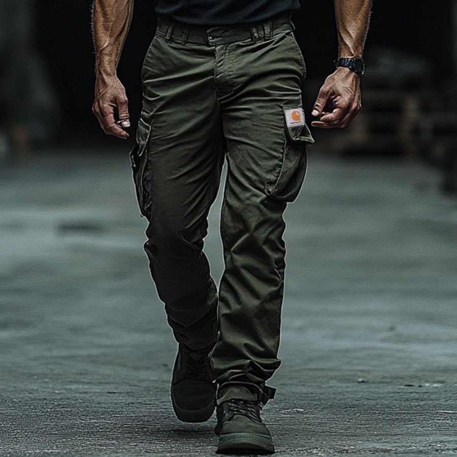 

Men's Outdoor Functional Pockets Tactical Style Cargo Pants Military Green