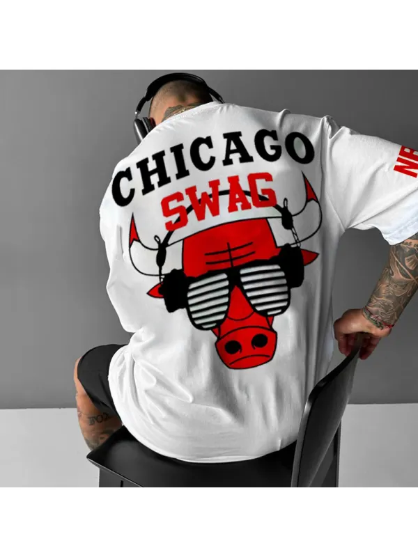 Unisex Oversized Basketball Print Casual Tee - Aptkoi.com 
