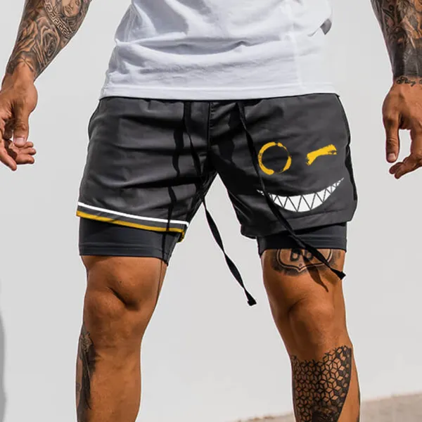 Men's Smiley Shorts Performance Shorts - Spiretime.com 