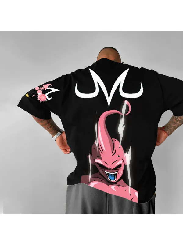 Unisex Oversized Buu Anime Print T-shirt - Localziv.com 