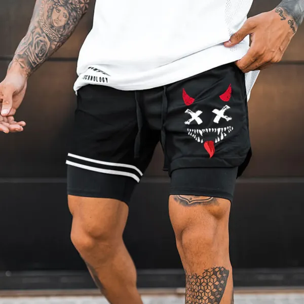 Men's Smiley Shorts Performance Shorts - Yesunshine.com 