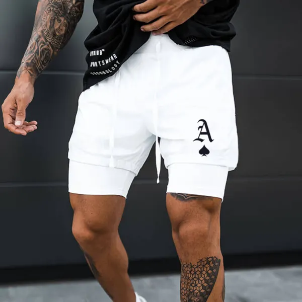 Men's Ace Of Spades Shorts Performance Shorts - Spiretime.com 