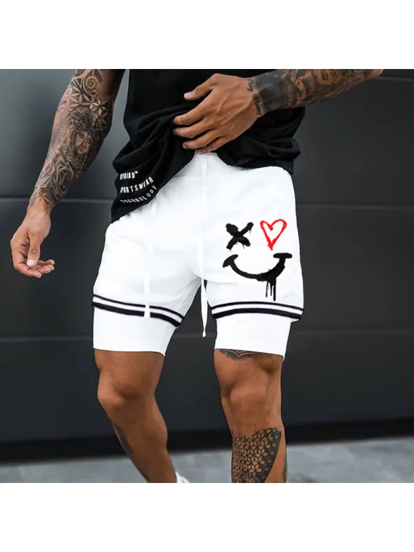 Men's Smiley Shorts Performance Shorts - Ootdmw.com 