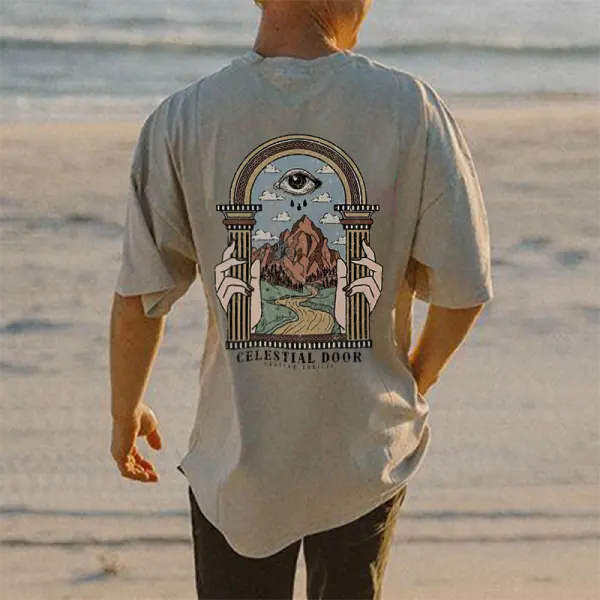 Holiday Celestial Door Printed T-shirt - Anurvogel.com 
