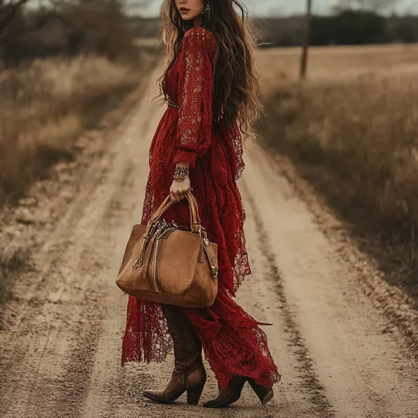 Vintage Elegant Bohemian Lace Dress - Anurvogel.com 