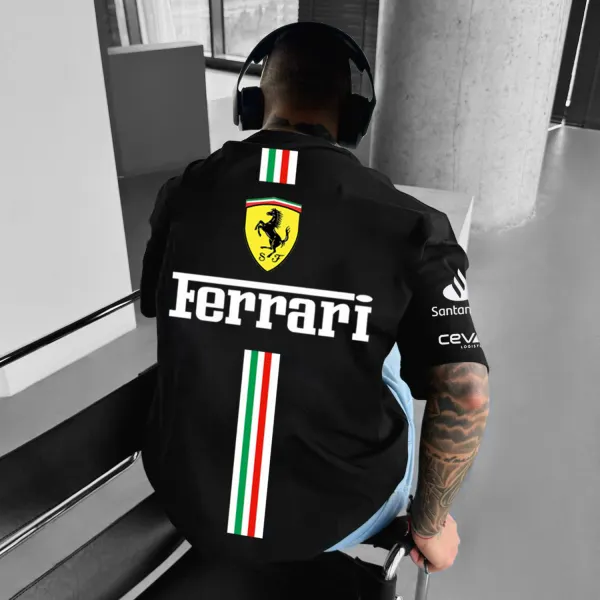 Men's Racing Commemorative Short Sleeve T-Shirt - Yesunshine.com 