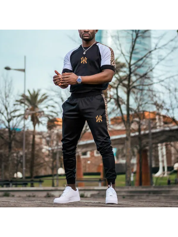 Casual Fashion Printed Sports Suit - Aptkoi.com 