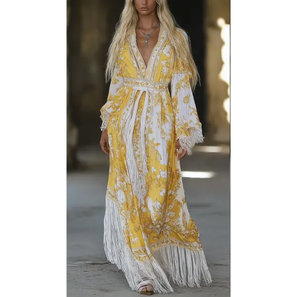 Women Elegant Floral Maxi Dress - Anurvogel.com 
