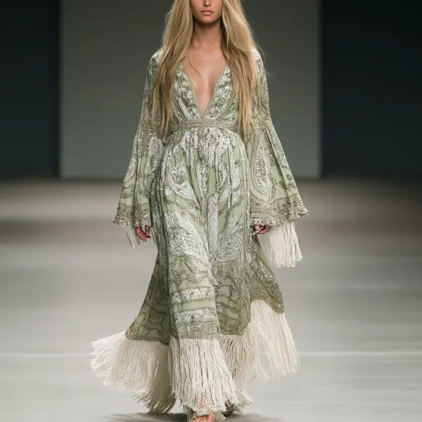 Women Elegant Floral Maxi Dress - Anurvogel.com 