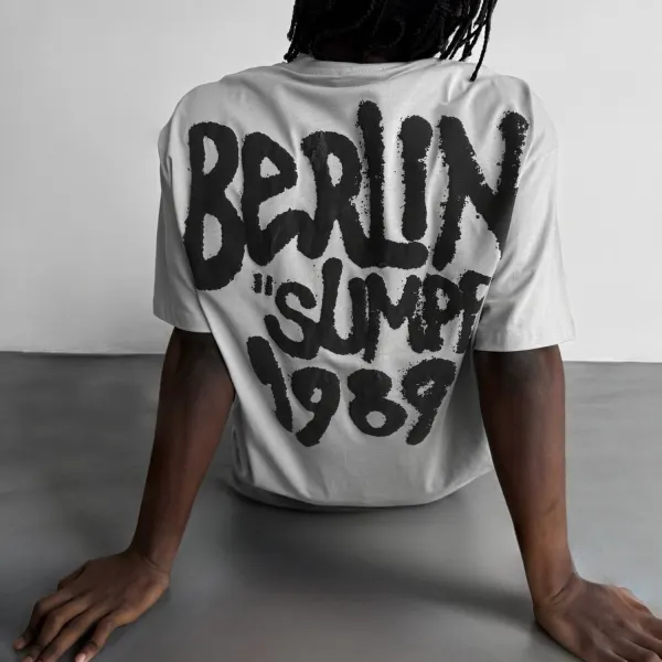Casual Lettering Printed Oversized T-Shirt - Anurvogel.com 