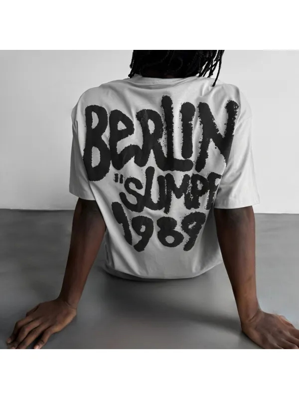 Casual Lettering Printed Oversized T-Shirt - Anrider.com 