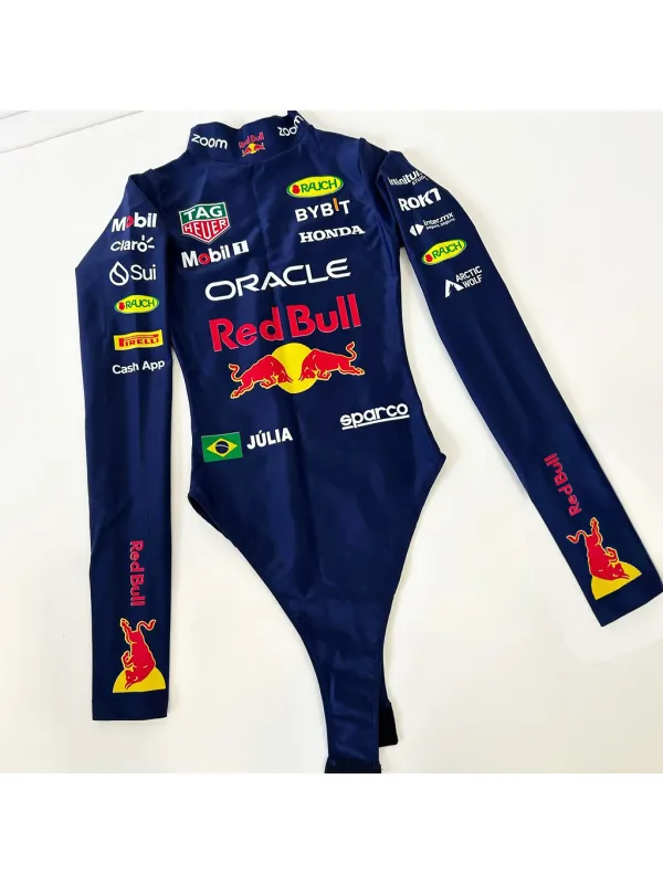 Women's Racing Printed Romper - Ootdmw.com 