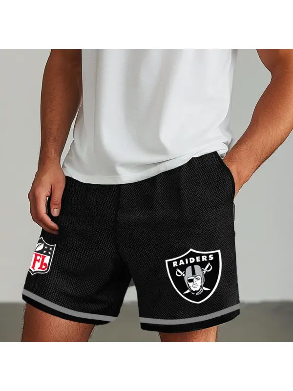 Unisex Rugby Team Print Sports Breathable Loose Mesh Shorts - Shopyiyistories.com 