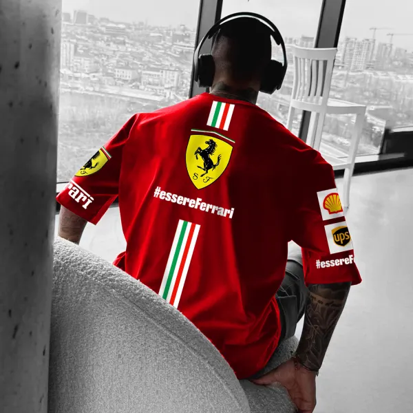 Fashion Racing Print Universal T-shirt - Ootdyouth.com 