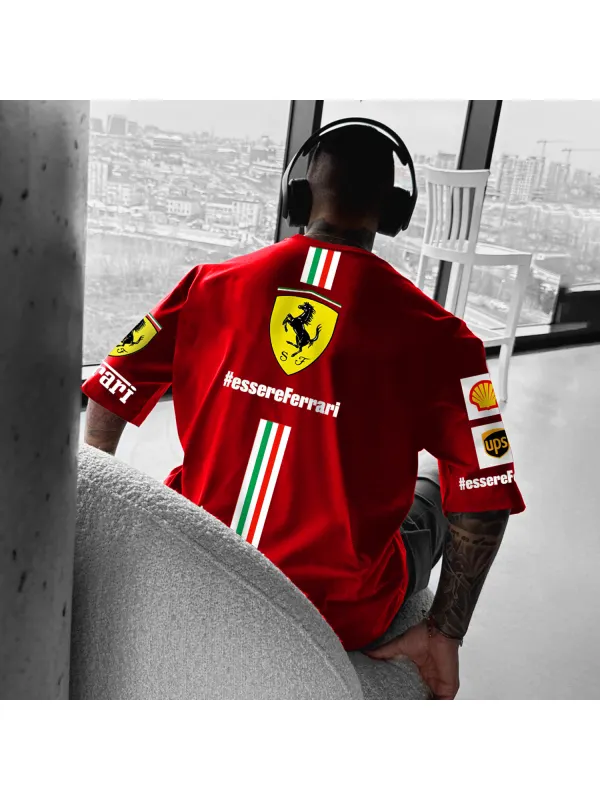 Fashion Racing Print Universal T-shirt - Aptkoi.com 