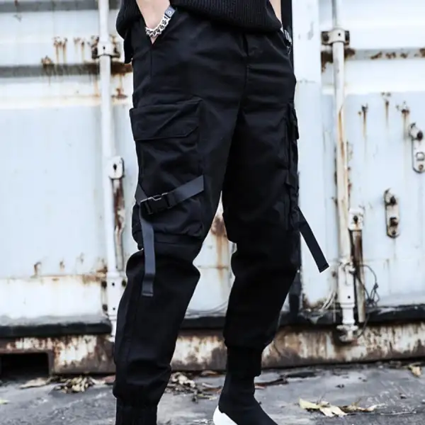 Techwear Strapped Multi-pocket Cargo Jogger - Anurvogel.com 