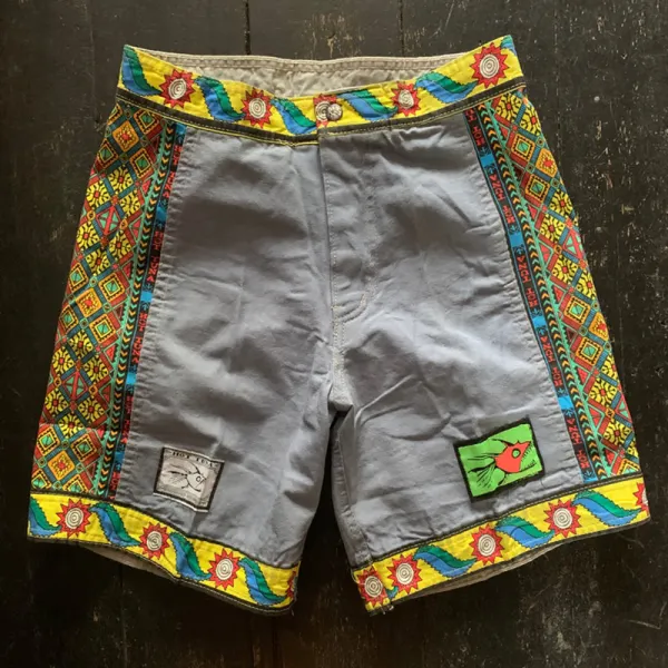 Surf Retro Print Shorts - Yesunshine.com 