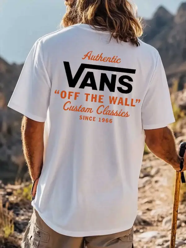 Men's Vintage Holder St Classic Graphic Print Crew Neck Short Sleeve T-Shirt - Menbarn.com 