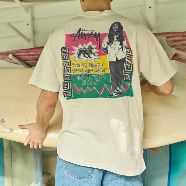 Beach Casual Print T-shirt - Spiretime.com 