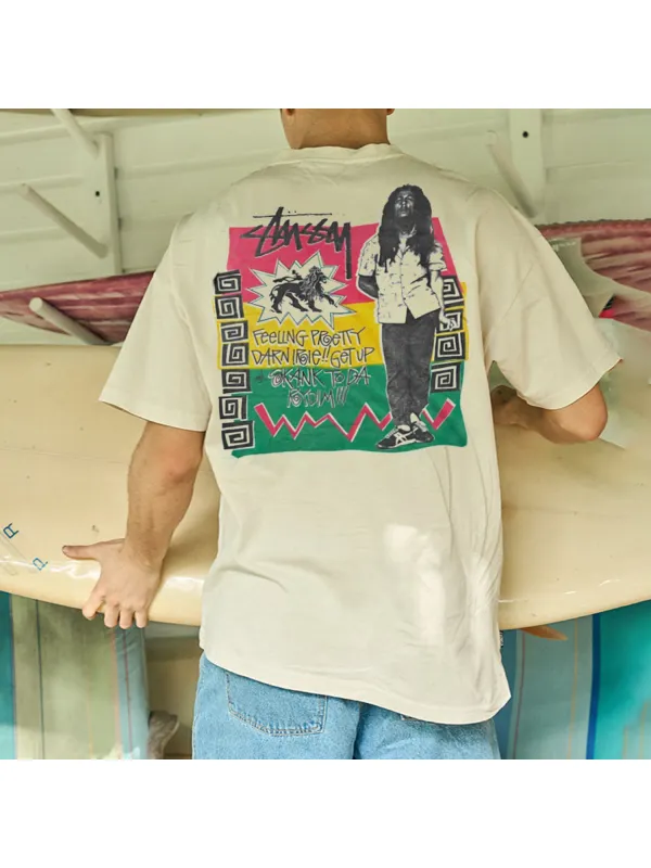 Beach Casual Print T-shirt - Anrider.com 
