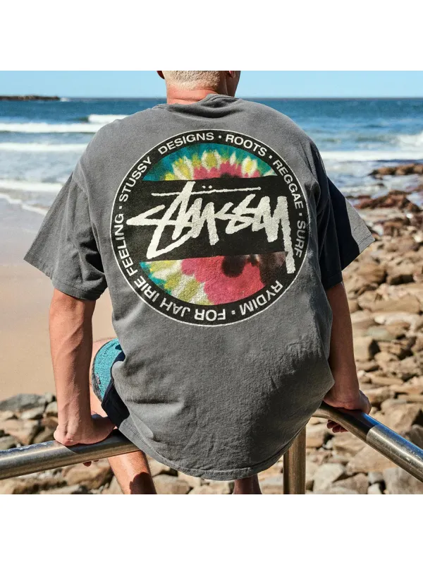 Vacation Vintage Brand Print T-Shirt - Anrider.com 
