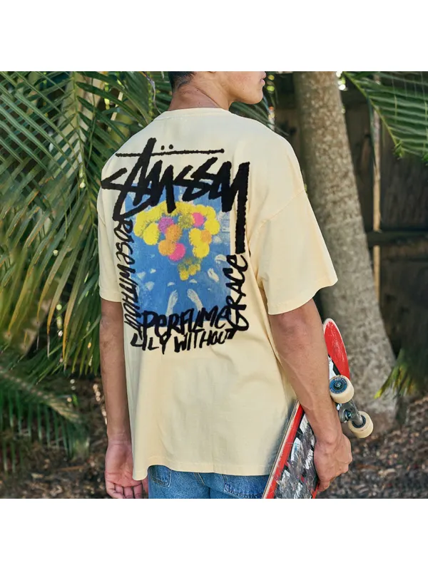 Retro Beach Casual Print T-Shirt - Anrider.com 