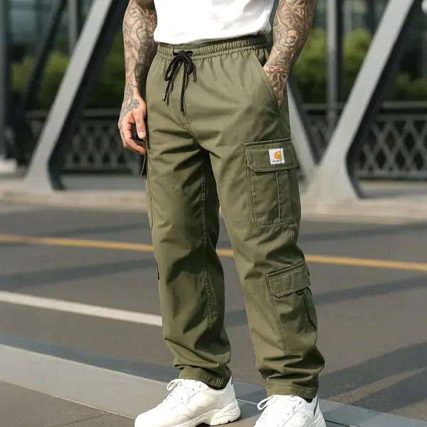 Men's Loose And Casual Cargo Pants With Multiple Pockets - Zivinfo.com 